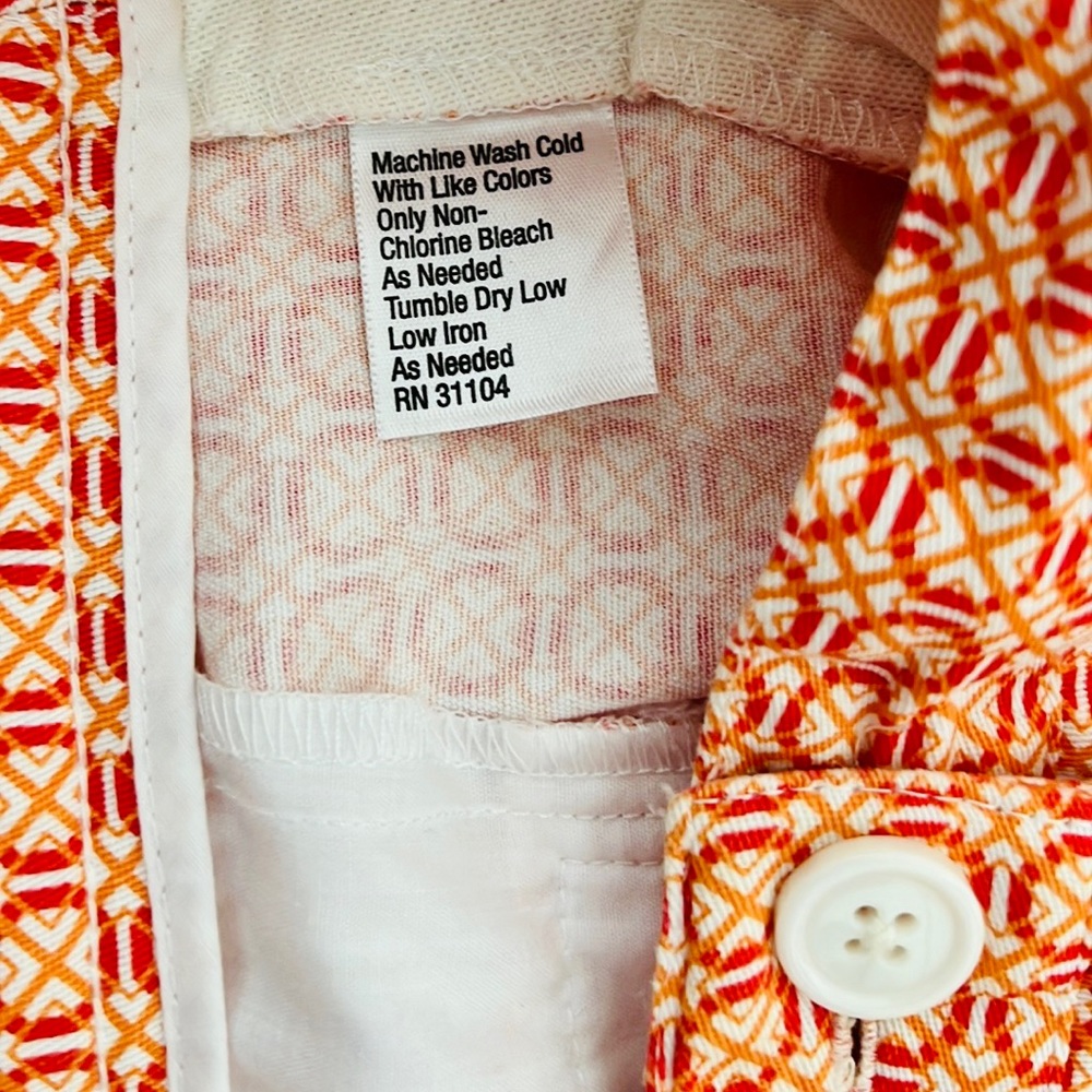 Pants~Orange Patterned / Like New / Kim Rogers - Picture 12 of 13